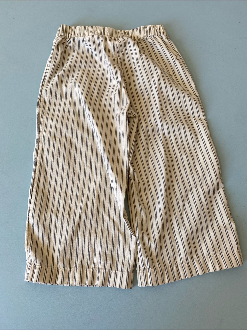 H&M 3T Cream Wide Leg Pants with Stripes